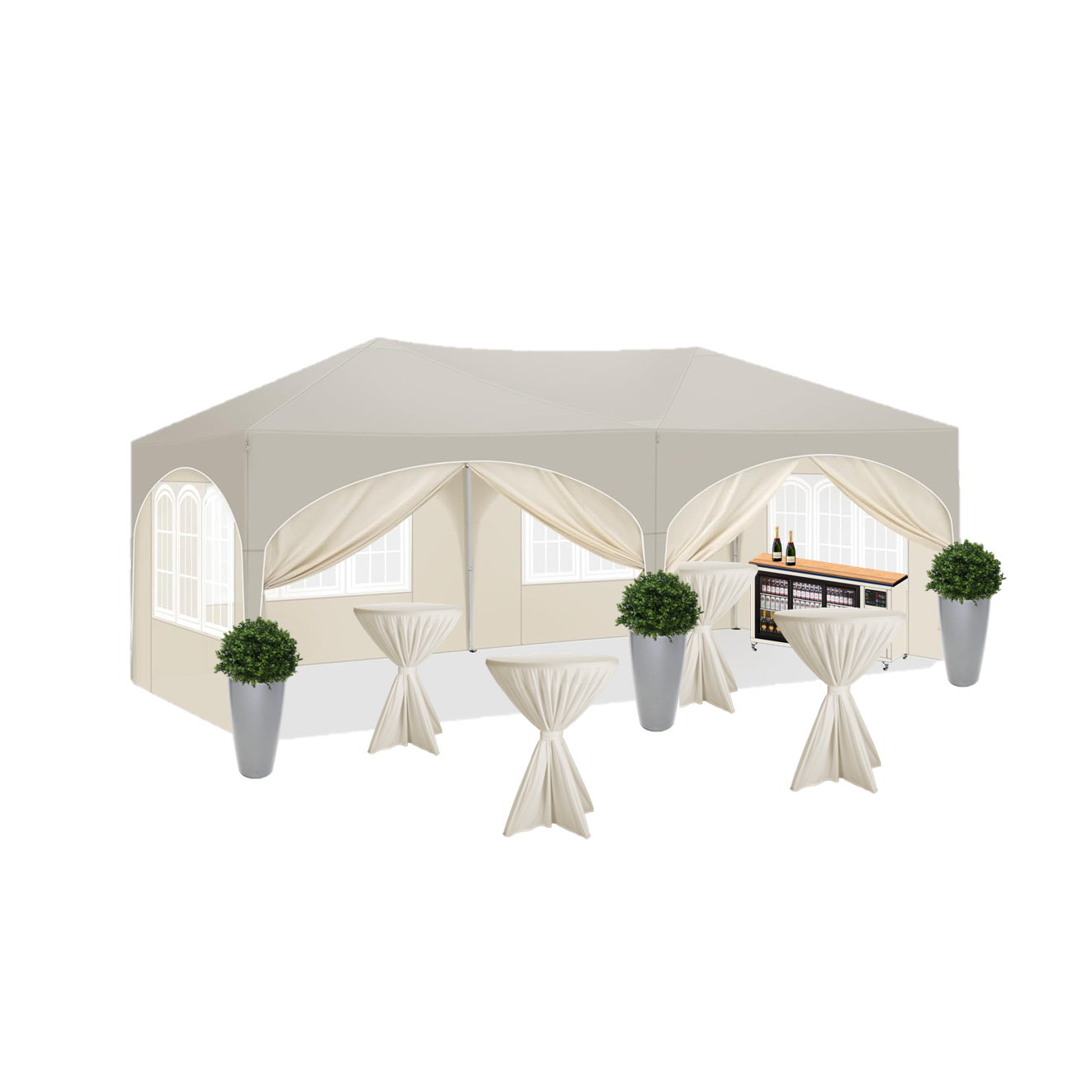 Partypakket beige groot