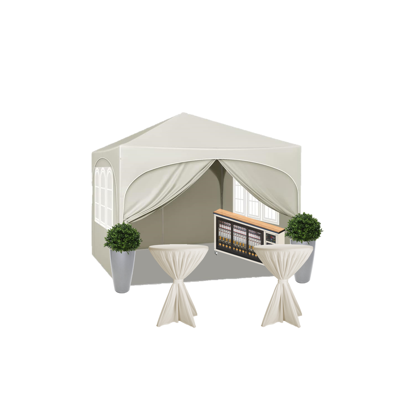 Partypakket beige klein