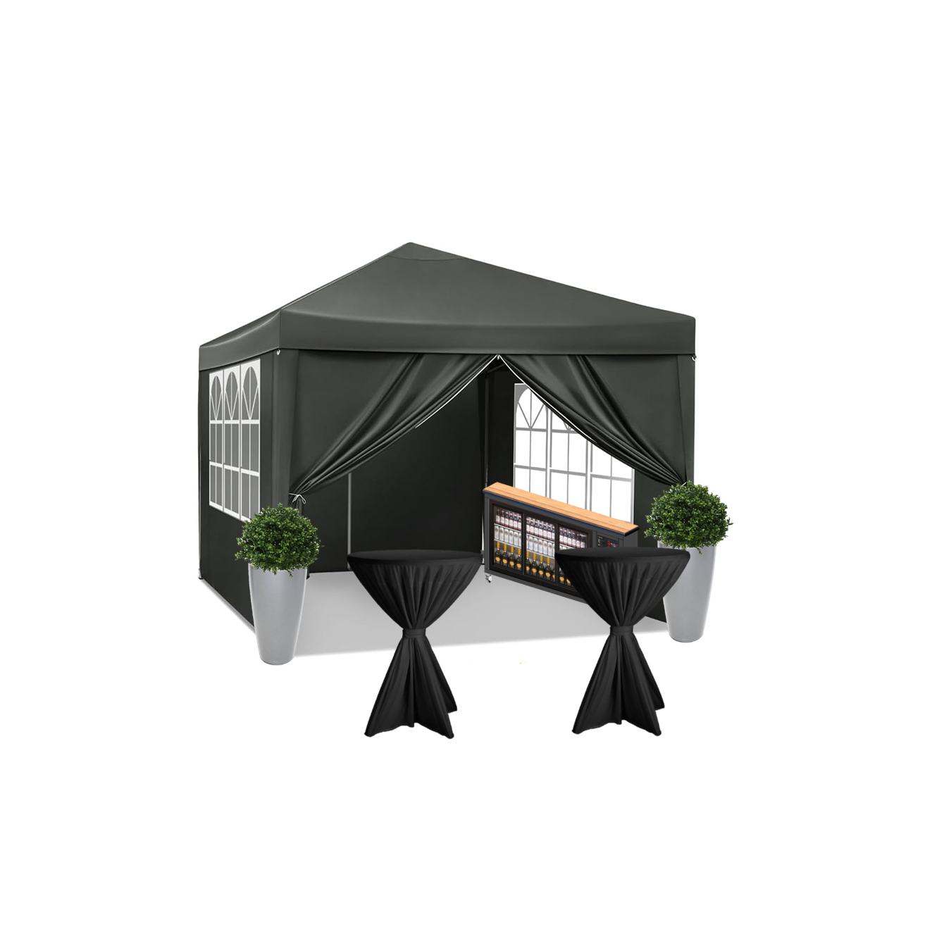 Partypakket zwart klein